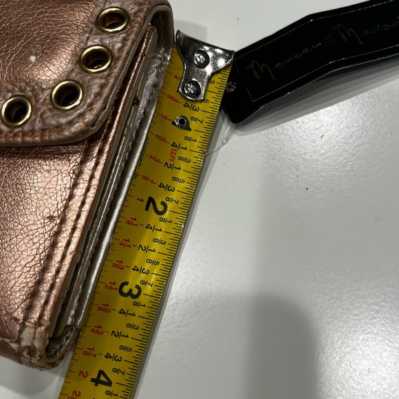 Mercer & Madison Blush Metallic Wallet Clutch with Gold Grommets - Picture 3 of 12